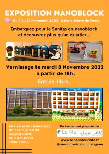 affiche exposition le sanitas en Nanoblock