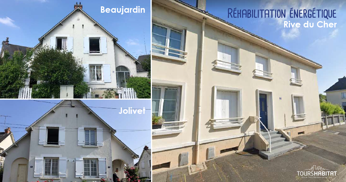 résidence Beaujardin, Jolivet et Rive du Cher avant réhabilitations énergétiques
